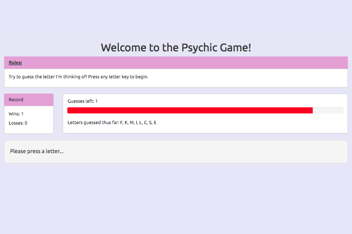 Psychic Game